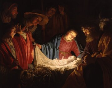 Narodzenie Jezusa, mal. Gerard van Honthorst, 1622