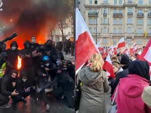 Miniatura: Polityk Lewicy zestawił burdy we Francji z...