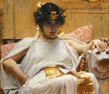 Kleopatra. Obraz Johna Williama Waterhouse'a  (1849&ndash;1917)