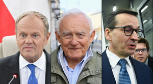 Miniatura: Premierzy Tusk, Morawiecki i Miller w...