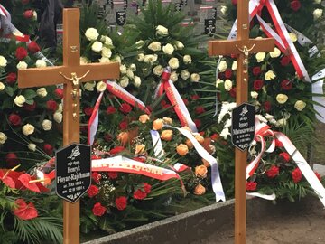 Pogrzeb płk. Matuszewskiego i&nbsp;mjr. Rajchamna na&nbsp;Wojskowych Powązkach