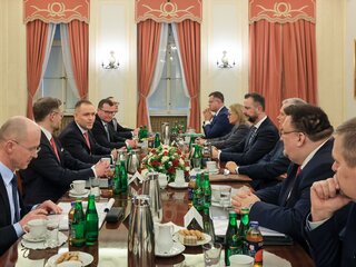 Spotkanie prezydenta Karola Nawrockiego z&nbsp;ministrami i&nbsp;szefami służb specjalnych, styczeń 2026&nbsp;r.