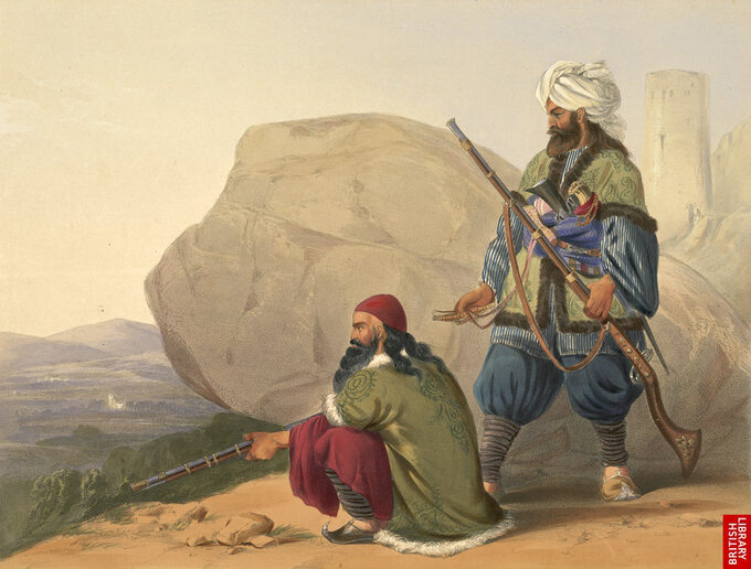 Afgańczycy w służbie brytyjskiej, obraz Jamesa Rattray'a