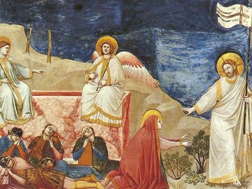 Giotto, Zmartwychwstanie (Noli me tangere) -&nbsp;Maria Magdalena spotyka Jezusa