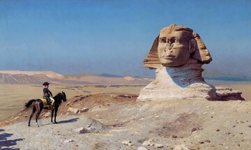 Napoleon Bonaparte przed obliczem Sfinksa. Mal.  Jean-L&eacute;on G&eacute;r&ocirc;me