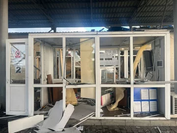 Ukraińsko-rumuńskie przejście graniczne Orliwka zniszczone w wyniku rosyjskiego ataku Ukraińsko-rumuńskie przejście graniczne Orliwka zniszczone w wyniku rosyjskiego ataku, listopad 2025 r.