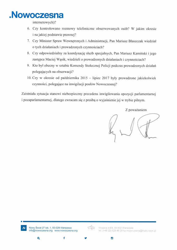 list do&nbsp;premier Beaty Szydło cz.2