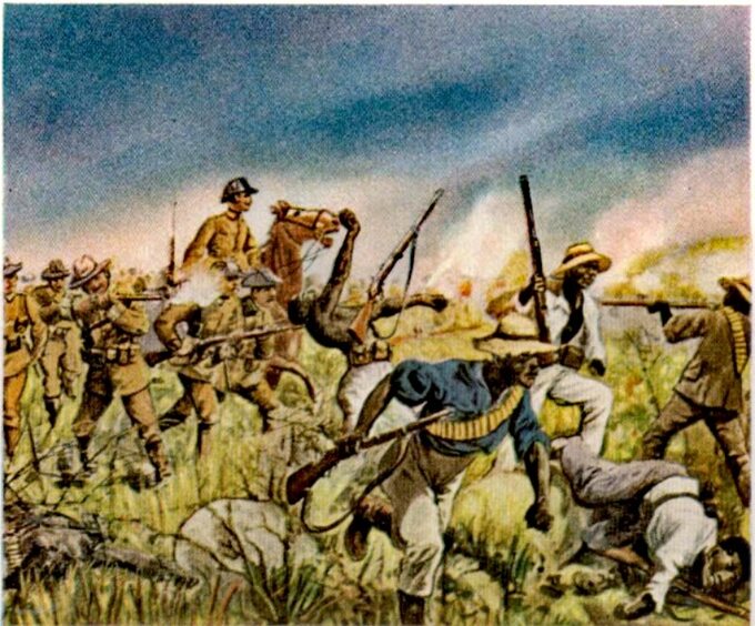 Walka Niemców z Herero, około 1904 rok Autor: Richard Knotel