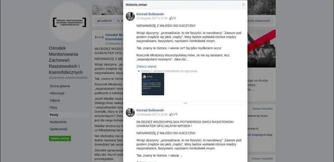 Portalem OMZRiK administruje jego prezes, Konrad Dulkowski - Ośrodek do tej pory nie przyznaje się do prowadzenia żadnych kont w social mediach