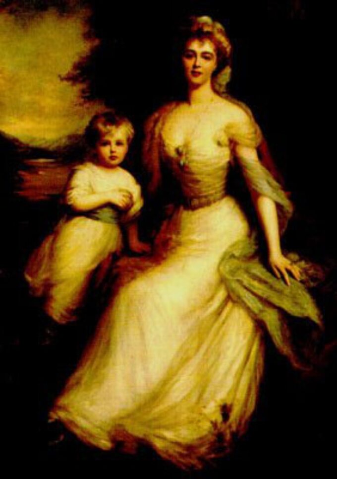 Księżna Maria Teresa Hochberg von Pless zwana Księżną Daisy wraz z synem Hansem