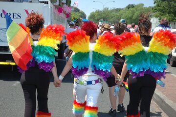 Uczestniczki parady LGBT w&nbsp;Johannesburgu, 2006&nbsp;r.