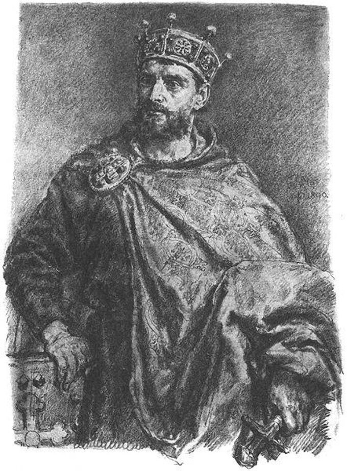 Mieszko II Lambert, rys. Jan Matejko