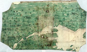 Mapa rzeki Świętego Wawrzyńca, okolo 1541 rok