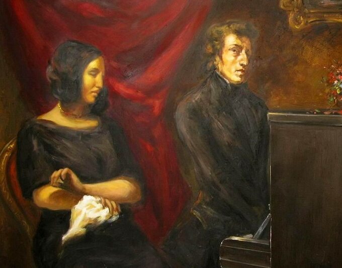 Eugène Delacroix, „George Sand i Fryderyk Chopin”
