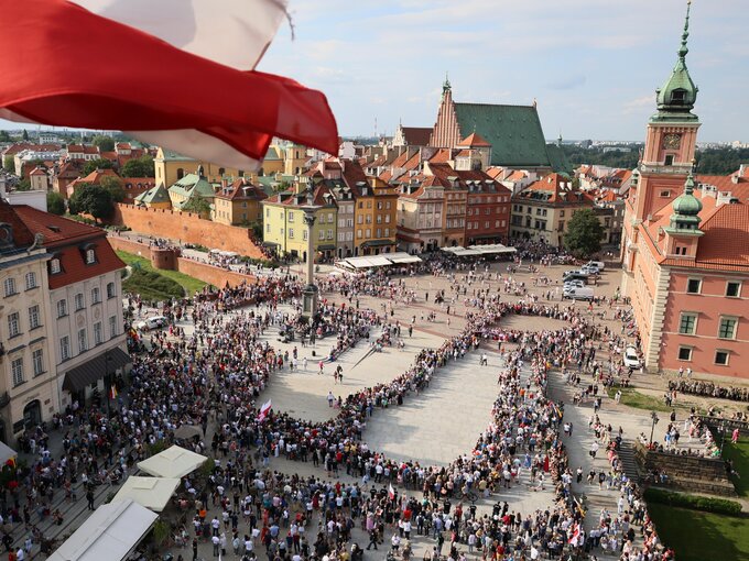 78. rocznica wybuchu Powstania Warszawskiego na Placu Zamkowym