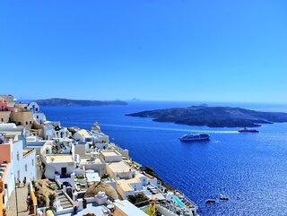 Grecka wyspa Santorini, zdjęcie ilustracyjne