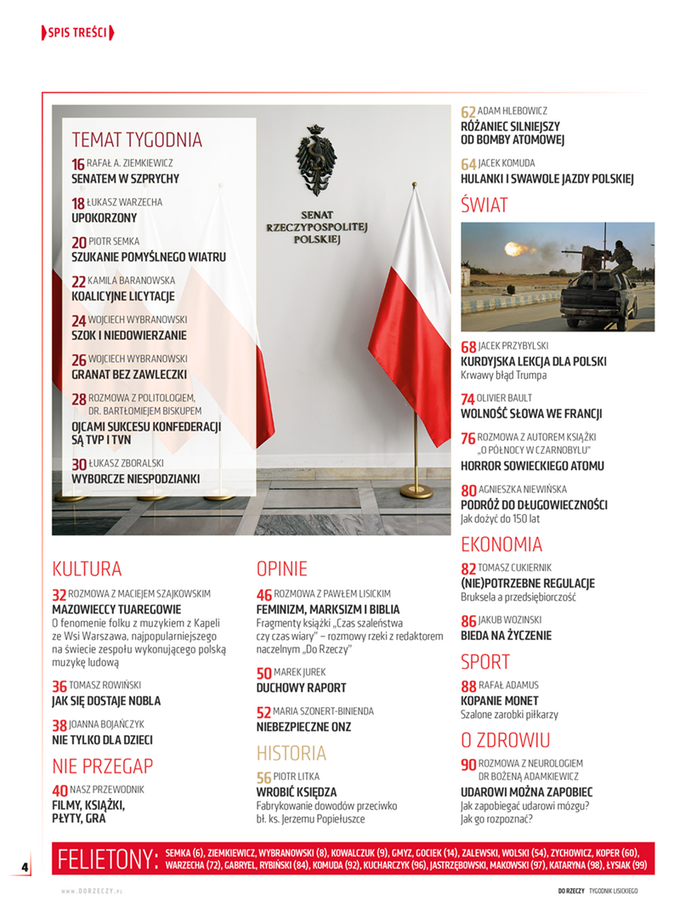 Spis treści tygodnik "Do&nbsp;Rzeczy" nr 43