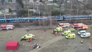 Miniatura: Zderzenie pociągów w Czechach. Dziesiątki...
