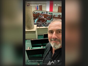 Aktor Jacek Kopczyński w&nbsp;Sejmie