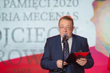 Piotr Gociek podczas gali "Strażnik Pamięci" 