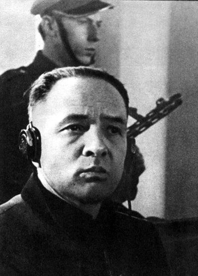 Rudolf Höß w trakcie procesu.