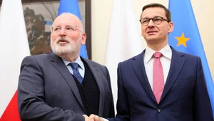 Miniatura: Spotkanie Morawieckiego z Timmermansem,...