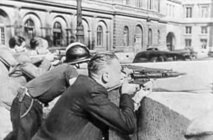 Francuska partyzantka podczas walk, sierpień 1944, Paryż