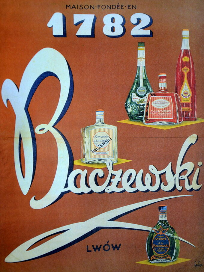 Reklama wódek Baczewski z 1914 r.