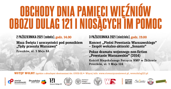 Obchody Dnia Pamięci Więźniów Obozu Dulag 121 i Niosących Im Pomoc 2-3 października 2021