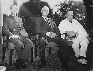 Czang Kaj-szek, Roosevelt i&nbsp;Churchill w&nbsp;Kairze, 25 listopada 1943
