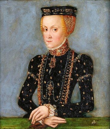 Miniatura Anny Jagiellonki, warsztat Lucasa Cranacha Młodszego, 1555&nbsp;r.