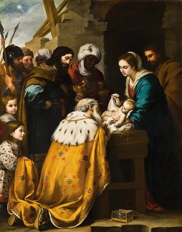 Adoracja Mędrc&oacute;w. Mal. Bartolom&eacute; Esteban Murillo