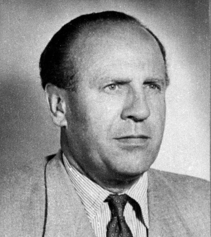 Oskar Schindler, zdjęcie wykonane po wojnie.