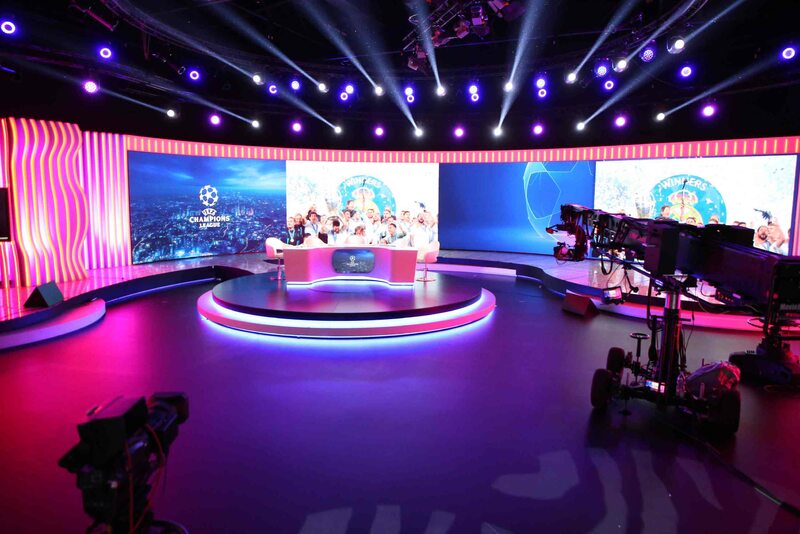 Nowe studio Polsatu stworzone specjalnie do transmisji Ligi Mistrzów