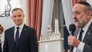 Miniatura: Świece chanukowe w Pałacu Prezydenckim....