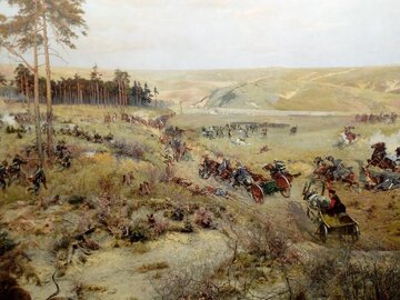 Fragment "Bitwy pod&nbsp;Racławicami" (Panoramy Racławickiej), mal. J. Styka, W. Kossak