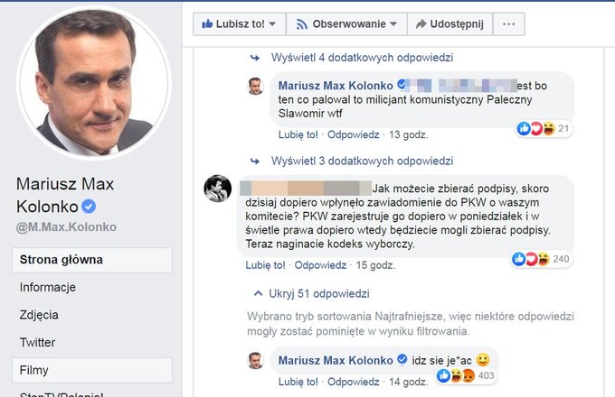 "Idź sie je*ać". Mariusz Max-Kolonko ostro odpowiada internaucie