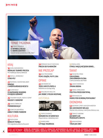 Spis treści "Do&nbsp;Rzeczy" nr 22