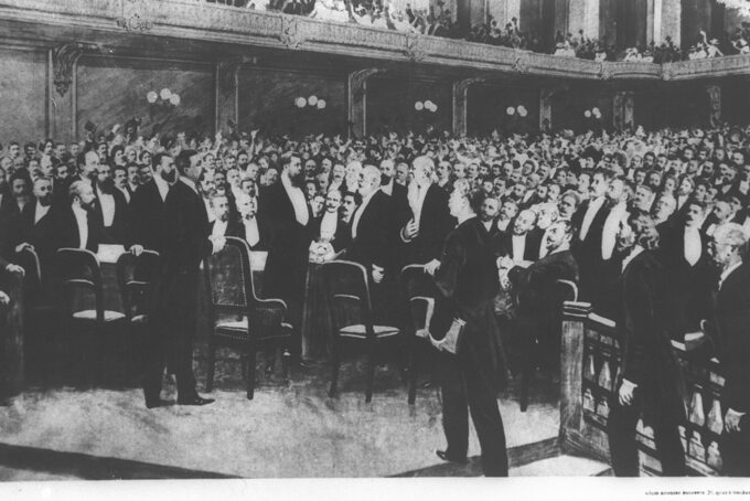 Delegaci na I Kongres Syjonistyczny, który odbył się w Bazylei w Szwajcarii (1897).
