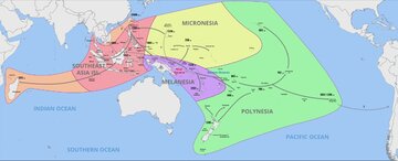 Ekspansja lud&oacute;w austronezyjskich (p&oacute;źniej lud&oacute;w kultury Lapita) na&nbsp;obszarze Oceanu Spokojnego
