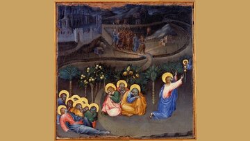 Giovanni di Paolo, Jezus w&nbsp;Ogrodzie Getsemani