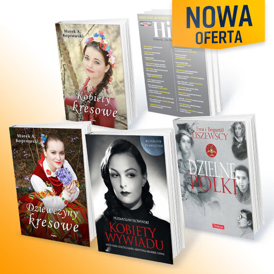 „Kobiece ślady w historii” – Roczny pakiet subskrypcji: Do Rzeczy + Historia Do Rzeczy z 5 ebookami „Dzielne Polki”, „Kobiety wywiadu”, „Dziewczyny kresowe”, „Kobiety kresowe”, 
„Hity Historia Do Rzeczy”.
