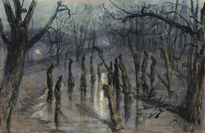 Stanisław Wyspiański, „Chochoły”,1 898-1899 rok, pastel/papier żeberkowy (na tekturze), 69 x 107 cm, Muzeum Narodowe w Warszawie