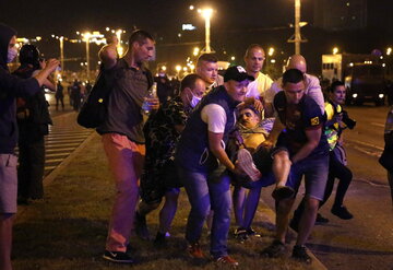 Ranni podczas walk w Mińsku 