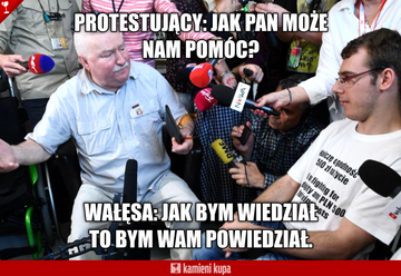 Lech Wałęsa w Sejmie. Memy 