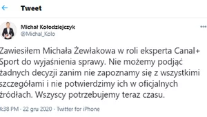 Miniatura: Żewłakow zawieszony w roli eksperta Canal+...