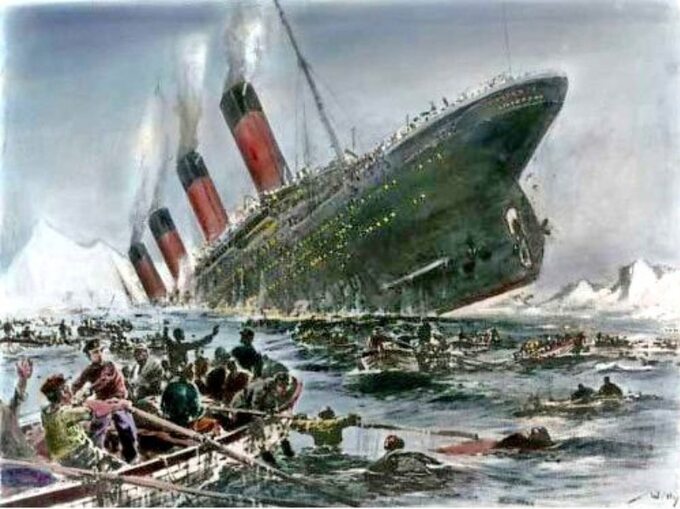 Willy Stöwer, "Zatonięcie Titanica"
