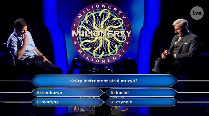 "Milionerzy": Który instrument stroi muzyk?