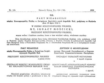 Pakt o&nbsp;nieagresji pomiędzy Polską a&nbsp;ZSRS z&nbsp;25 lipca 1932 roku