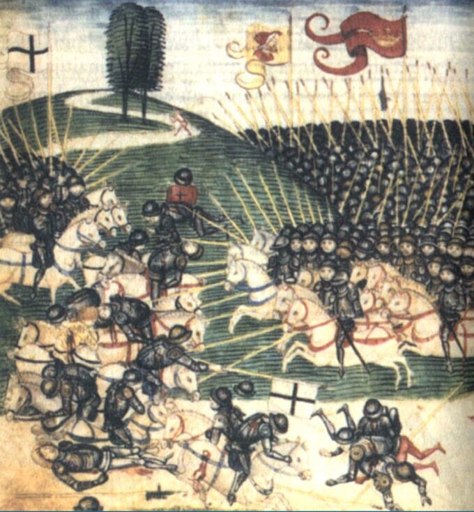Bitwa pod Grunwaldem. Miniatura z XV wieku